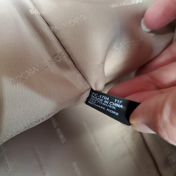 Michael Kors Beckett Large Leather Satchel Handbag Acorn Tan Brown Fall READ - Picture 12 of 16